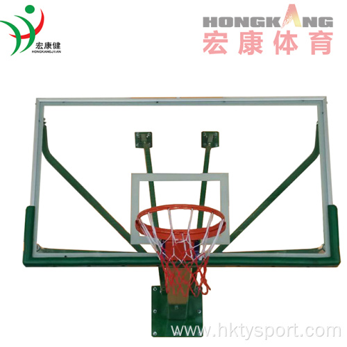 Hongkang Good Price Tempered Glass Backboard Basketball Stand